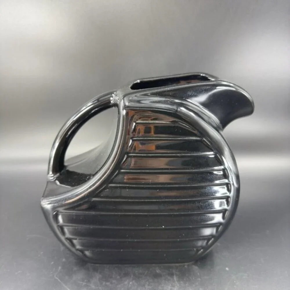 Feltman Langer USA Ceramic Pitcher Carafe Black Ceramic Vintage Kitchenware‎ VTG